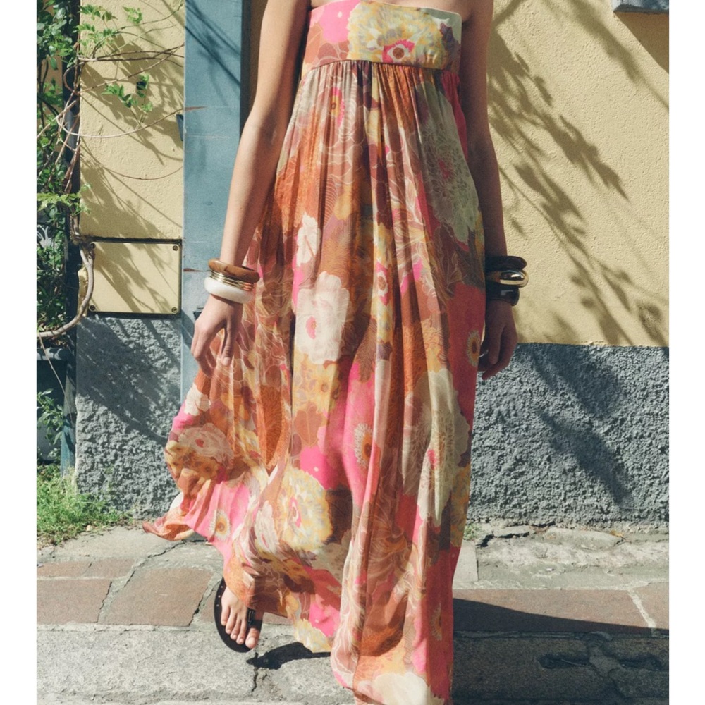Zara ZW Collection Strapless Maxi